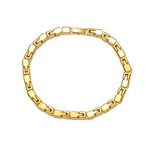 Pulsera de Cadena de Aleación Chapada en Oro y Plata con Diseño Geométrico Innovador, Estilo Hiphop, Unisex, Joyería de Moda - Product Image 6