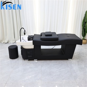 Kisen Lit de lavage capillaire avec circulation d'eau et cascade, équipement SPA capillaire, table de thérapie capillaire pour salon, modèle Global Machine en promotion - Product Image 4