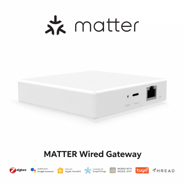 Matter Over Thread & Zigbee Smart Home Gateway - Wireless App Control With Ethernet Hub, Support Remote Access