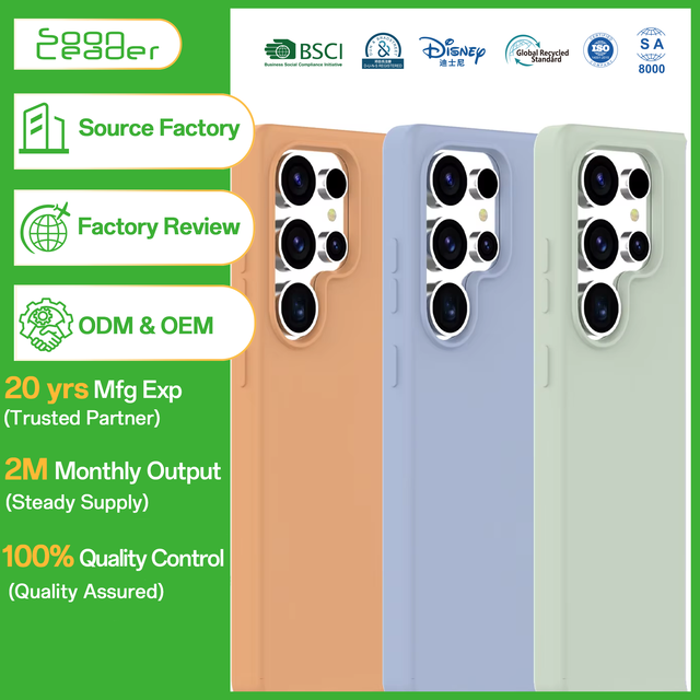 Soonleader Luxury Design Double Injection Liquid Silicone Magnetic Ring Holder Smart Phone Case for S25 Ultra Customizable