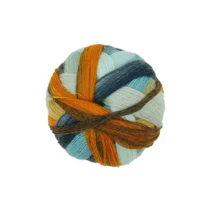 High quality Color Space Dye Hand Knitting Merino Wool Nylon blended yarn Chunky Threads for Crochet Shawl Blanket