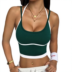 Soutien-gorge à bretelles croisées pour femmes |   Haut de sport anti-transpiration à large bande élastique |   Haute résistance aux chocs pour le jogging et l'exercice, service OEM - Product Image 1
