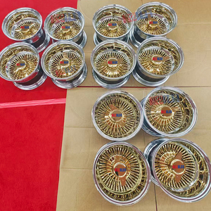 ล้อซี่ลวดขนาด 24 นิ้ว ล้อลวด KELUN ขอบสีทองขนาด 13 นิ้ว ล้อขนาด 24 นิ้ว ล้อ 5x120.65 ล้อซี่ลวดแบบ Lowrider - Product Image 2