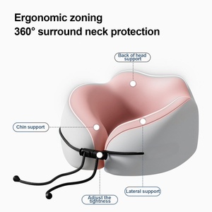 หมอนรองคอรูปตัวยู เมมโมรี่โฟม พกพาสะดวก สำหรับเดินทางบนเครื่องบิน - Product Image 5