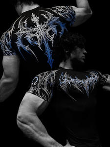 Maglietta da Allenamento Atletica da <span class=keywords><strong>Uomo</strong></span> ad Asciugatura Rapida, Alta Elasticità, Traspirante, Aderente per Palestra, Corsa e Workout - Product Image 6