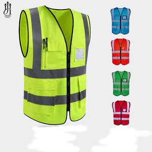 เสื้อกั๊กสะท้อนแสงอเนกประสงค์แบบกำหนดเองฟรี พร้อมโลโก้ หลายสี สำหรับงานไซต์ก่อสร้าง ราคาโรงงาน OEM - Product Image 1