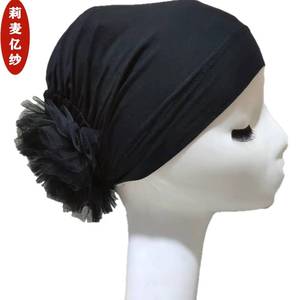 Customizable soft and stretchable headscarf-style ethnic <b>hat</b> wide <b>band</b>, suitable for women, with Islamic-inspired design - Product Image 2