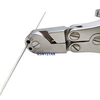 QSWTITAN Pince à découper les tiges en titane, coupe-tiges, coupe-fils en K, forceps à découper les os cervicaux pour instruments chirurgicaux vétérinaires