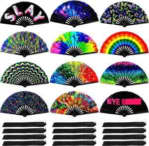 High Quality Traditional Rainbow Bridal Hand Fan Carved Music and Promotion Style for Halloween Souvenir - Product Image 6