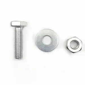 Wholesale Fastener Hex Bolt And Nut M36 M12 Carbon Steel Plain Stainless Steel Stud Bolt For Building Machine