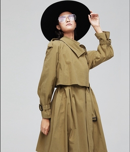 <span class=keywords><strong>Trench</strong></span> primaverile snellente oversize in cotone a manica lunga di alta qualità - Product Image 3