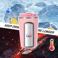 Gelas kopi perjalanan Kemah, Tumbler kopi Gym olahraga portabel dengan tutup 350ml 500ml OEM & ODM