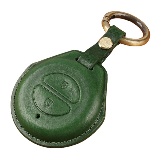Leather Key Bag for Harley Indian Chief Motorcycle Black Horse Chief Master Cowhide Key Cover Buckle