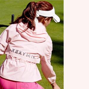 Impermeable de Golf para Mujer Xexymik, Color Rosa, con Capucha, Chaqueta Deportiva para Exteriores - Product Image 1