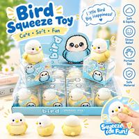 Nouveau jouet anti-stress créatif et coloré en forme d'oiseau, bloc de construction en caoutchouc simulé, gadget de décompression à rebond lent