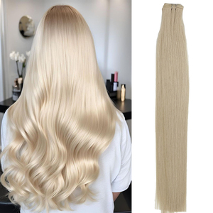 Extension geniale per <span class=keywords><strong>capelli</strong></span> con trama geniale da 22 pollici extension per <span class=keywords><strong>capelli</strong></span> con trama geniale marrone <span class=keywords><strong>chiaro</strong></span> invisibile cucire extension <span class=keywords><strong>capelli</strong></span> umani 50g - Product Image 1