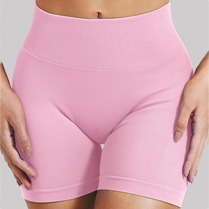 Venta caliente personalizado sin costuras Scrunch Butt Push Up Peach Running Yoga Fitness SportsWomen Training Shorts - Product Image 5