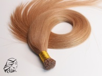 Extensions de cheveux blondes à pointes I, ligne invisible, 100% cheveux humains, pointes K, faible chute, sans nœuds, cheveux Remy, 20 pouces, en vrac pour salon