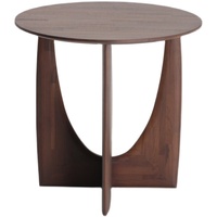 Tables basses noires simples nordiques rondes en chêne Table d'appoint de canapé moderne en bois Tables de café d'appoint en bois