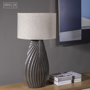 Merlin moderno Living Water Drop Ripple lampada da tavolo <span class=keywords><strong>bianco</strong></span> <span class=keywords><strong>noce</strong></span> ceramica decorazione per la decorazione della casa luce accattivante - Product Image 1