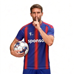 Maillot de football personnalisé avec logo brodé pour hommes, OEM ODM, sublimation, t-shirt de sport, vêtements de football, col rond - Product Image 2