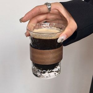 Japanese-style Hand-hammered Single Layer Coffee/<b>tea</b>/whiskey Cup with Handle Anti-scald Iced Americano Latte Cup - Product Image 4