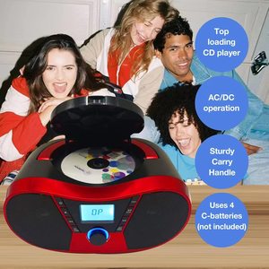 Radiocasetera Portátil Personalizada de Fábrica con Radio AM/FM, USB, AUX, Altavoces Dobles, Pantalla LCD y Asa para el Hogar, la Escuela y Actividades al Aire Libre - Product Image 6