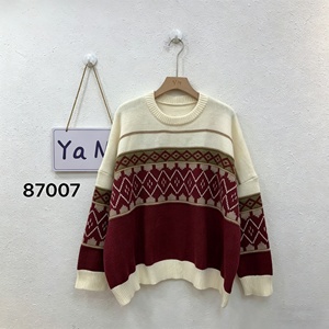 Suéter de punto Fair Isle para mujer, estilo cachemir, cuello redondo, jacquard, para otoño e invierno, venta al por mayor de fábrica, suministro a granel, OEM - Product Image 6