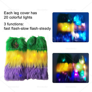 Neonglo Neuheit Karneval Bein wärmer Abdeckungen Outfit Frauen Männer Maskerade Zubehör Kostüm Polyester faser Batterie betrieben - Product Image 5