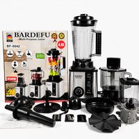 Bardefu Mixeur professionnel commercial 8-en-1 9500W avec 8 lames en acier inoxydable, usage domestique et commercial