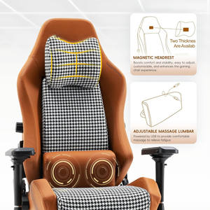 Siège de jeu de course <span class=keywords><strong>gamer</strong></span> kawaii en cuir mousse moulé, taille plus grande, siège de jeu de luxe avec massage, <span class=keywords><strong>coussin</strong></span> épais - Product Image 5