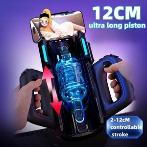 Capacité sexuelle masculine Augmentation rapide et rétractable Dispositif de temporisation de la succion Support pour téléphone Sexy Girl Blow Job Masturbation Cup - Product Image 3