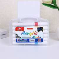 Marqueur acrylique à tête ronde, couleur opaque, empilable, lavable, pour graffiti, lot en gros