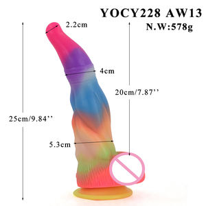 Mainan seks dildo anjing realistis penis masturbasi wanita glow in the dark dildo mainan seks colokan anal ringan produk dewasa toko - Product Image 6