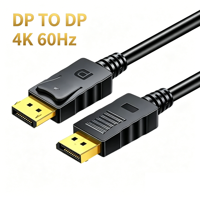 DP to DP Male to Male Cable PVC 1080p Braid Shielding Copper-Clad Steel Factory Wholesale