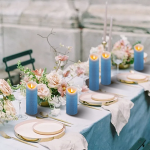 Kakoya Điện <span class=keywords><strong>Flameless</strong></span> Trụ Cột Nến Màu Xanh Nhấp Nháy LED 3D Bullet Hình Dạng Bất Sáp Cho Trang Trí Nội Thất Đám Cưới Diwali Hot Bán Từ Xa - Product Image 6