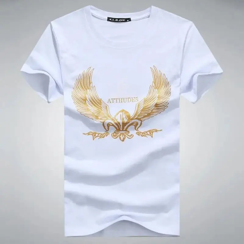 2023 new model 1 dollar jersey t shirts plain t shirts shining gold printing mens clothing wholesale china for men