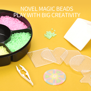 7500 Pezzi Set di Perline Luminose Colorate Fai-da-Te, Perline da Stirare Magiche, <span class=keywords><strong>Giocattolo</strong></span> Artigianale Fatto a Mano, Set di Diversi Tipi di Perline Fuse - Product Image 3