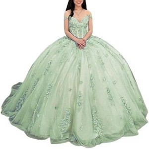 Ball Gown Evening Dress Strapless Tulle Empire Waist Floral Print Adult Dress for Party Prom Quinceanera - Product Image 5