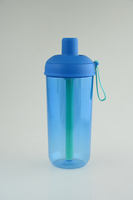 Botellas de Agua OEM Deportivas Libres de BPA, Taza de Café Cilíndrica Desechable, Taza para Beber, Botella de Agua de Plástico Reutilizable Económica Libre de BPA