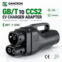 Adaptateur de chargeur EV GANCRON GB/T vers Type 2, connecteur de charge rapide AC, adaptateur EVSE LED, ODM, haute qualité pour la charge des voitures électriques