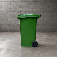 Poubelle en plastique de 240 L, grande poubelle extérieure, bac à déchets, conteneur à ordures, poubelle pour le recyclage industriel et commercial