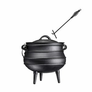 Olla a Presión de Hierro Fundido al por Mayor de Fábrica, Olla para Camping, Olla de Tres Patas, Olla para Sopa de Hierro Fundido, Caldero - Product Image 5