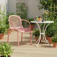 Chaise de salle à manger moderne empilable, légère, rafraîchissante et imperméable avec accoudoirs pour la maison, le bureau, l'appartement, l'école, les patios et les cafés