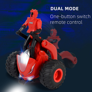 <span class=keywords><strong>Moto</strong></span> de transformación de deriva de Control remoto eléctrico de 2,4 GHz con luz de música 360 RC Stunt Car motocicleta juguetes niños - Product Image 4