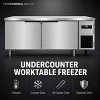Table de préparation commerciale en acier inoxydable avec armoire de stockage pour congélation profonde pour cuisine centrale