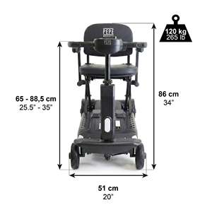 Trottinette électrique pliable PEPE P10048 pour adultes, noire, avec accoudoirs, batterie 10Ah, vitesse 7 km/h - Product Image 2
