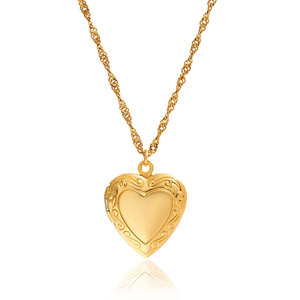 Custom wholesale 316L Stainless Steel 14k 18k Gold Plated Heart Picture Photo Pendant <b>Locket</b> Necklace for Women Men - Product Image 5