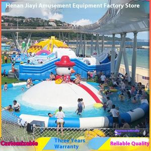 Piscine gonflable pour enfants, ours polaire, bonhomme de neige et panda, jeux aquatiques, parc aquatique, nuage rebondissant - Fabricant direct - Product Image 3