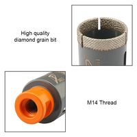 Forets diamantés brasés sous vide de 6-125 mm, scies cloches à filetage M14 pour porcelaine, céramique, granit, marbre, carrelage, personnalisables OEM